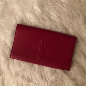 YSL Calfskin Monogram Large Belle De Jour Clutch